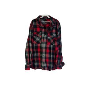 Vintage 90s FiveBrother Button Shirt Flannel Chamois Cloth Buffalo Check